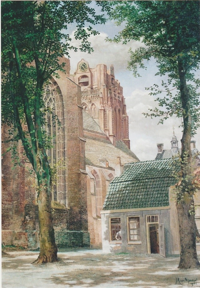Grote Kerk door J.R. van Nijendaal in 1944